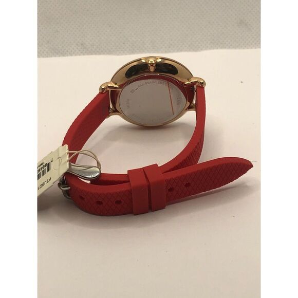 Fossil ES4452 Women's Red Silicone Analog Dial Quartz Genuine Wrist Watch OP632 - Picture 9 of 9